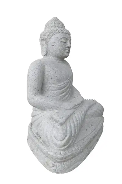 Artikelbild 2 des Artikels “Sitzender Buddha aus Flussstein 45cm Höhe. “